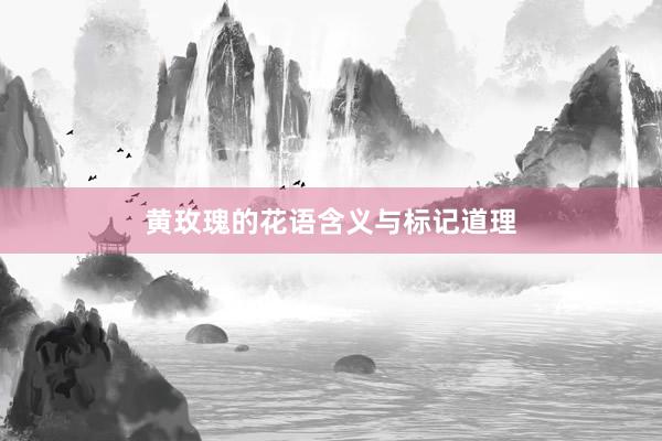 黄玫瑰的花语含义与标记道理